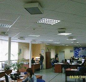 Потолочные инфракрасные обогреватели для офиса компании «Русский свет» г. Москва